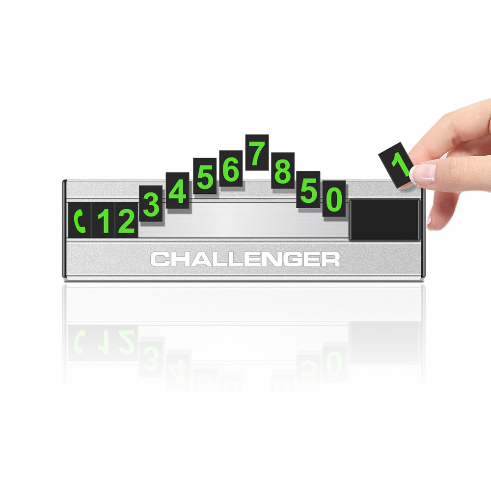 Auto Parkeerkaart Telefoon Nummerplaat Auto Mobiele Telefoon Nummer Card Auto Sticker Voor Dodge Challenger