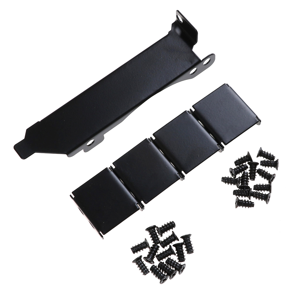 Svart dobbel viftefeste stativ pci spor brakett til skjermkort 8cm/9cm vifte 3 vifter montere stativ pci spor brakett viftekoblinger