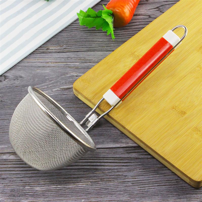1 Pc Rvs Pasta Mand Mesh Spider Voedsel Knoedel Noodle Zeef Micro-Geperforeerde Zeef Skimmer Voor Keuken