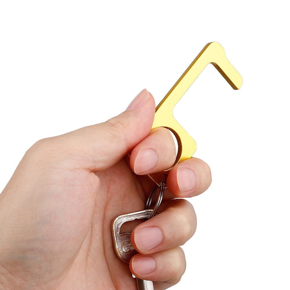 Commande manuelle antibactérienne en laiton, ouvre-porte EDC, poignée d'ascenseur, clé de maison, outil manuel de sécurité sans Contact,