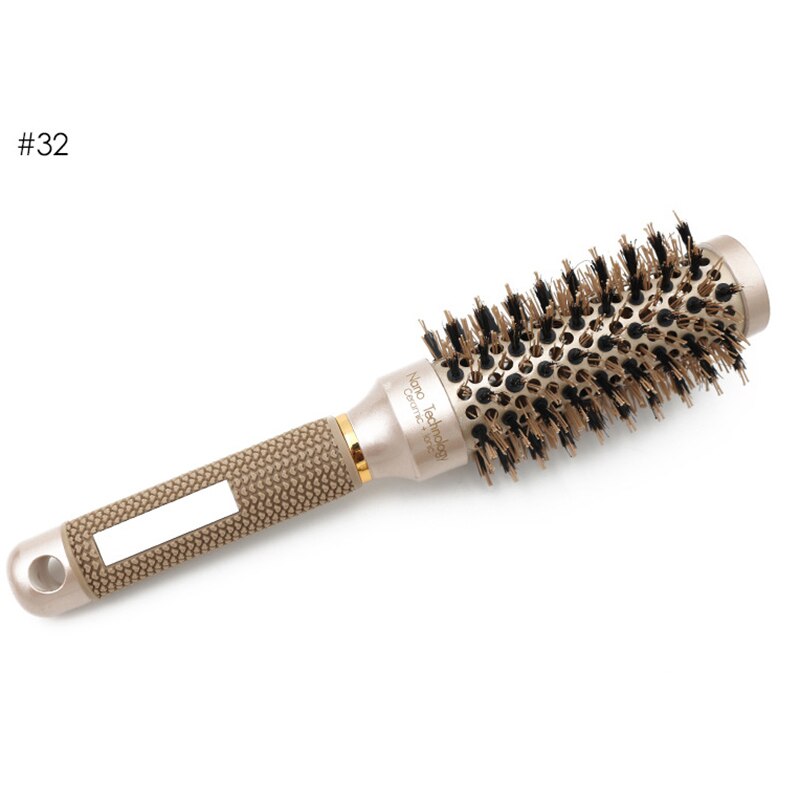thermique céramique ionique rond baril brosse à cheveux rond baril peigne coiffure Salon de coiffure style séchage friser: 32mm