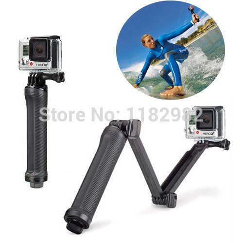 3-weg Monopod Arm Mount Verstelbare standaard Beugel Handheld Grip 3 Manier Statieven Voor GoPro Hero 8 7 6 5 4/3 + SJ4000 SJ5000 Xiaomi Yi