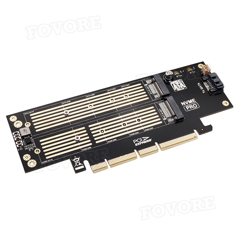 Pci express m .2 adapter pci express til b & m-nøgle m .2 adapter nvme ssd  m2 msata pcie pci-e-omformerkort