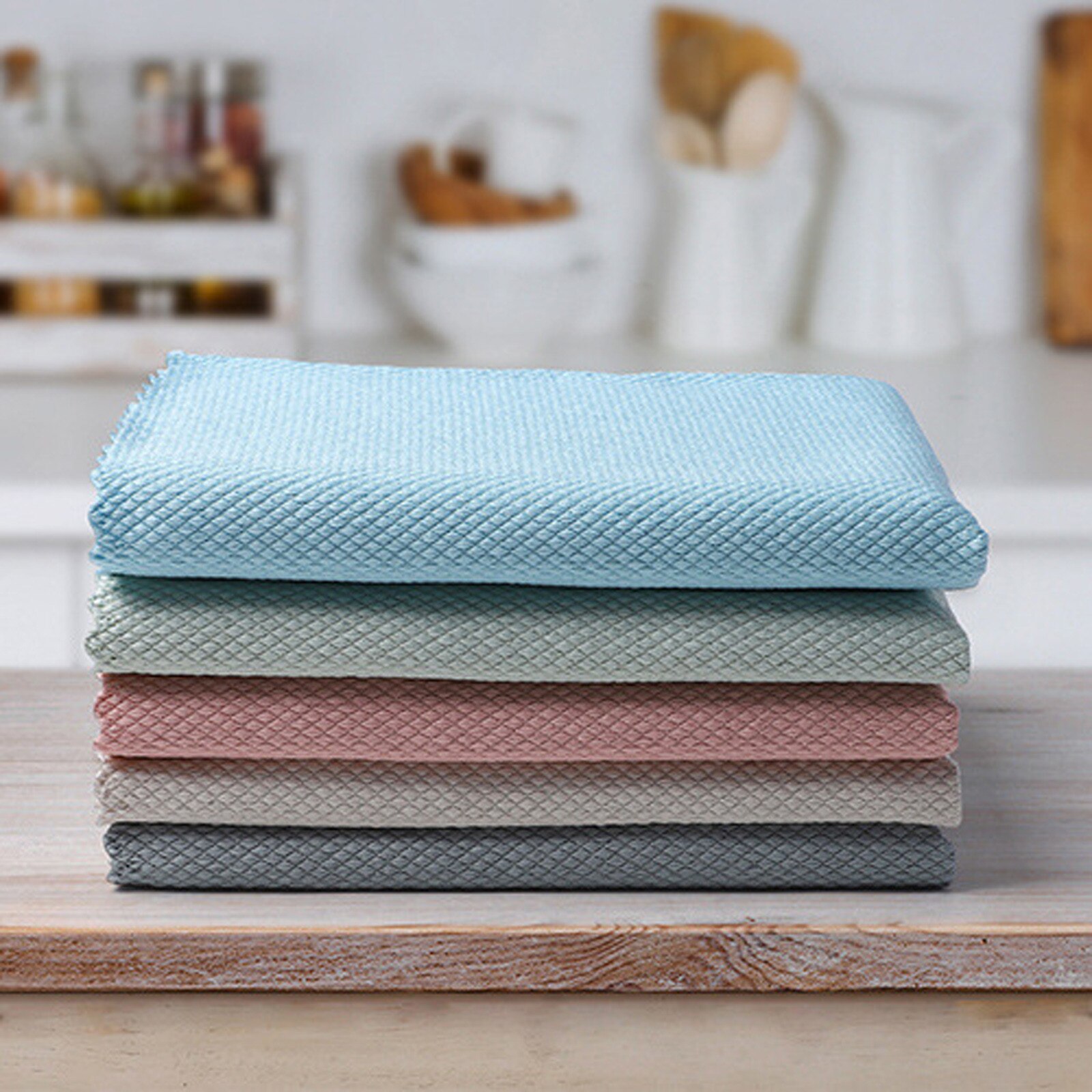 Microfiber Cleaning Dish Cloths for Washing Dishes Dish Towels and Dishcloths Cleaning Cloth home washing kitchen Cleaning#4