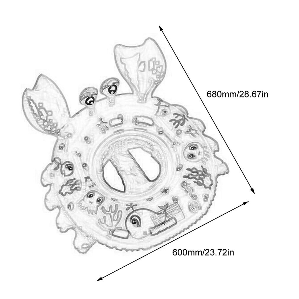 Baby Leuke Veiligheid Krab Zwemmen Ring Zetel Printing Doos Dikker Opblaasbare Zwembad Drijft Water Matras Cirkel Zuigeling Zwemmen Ring