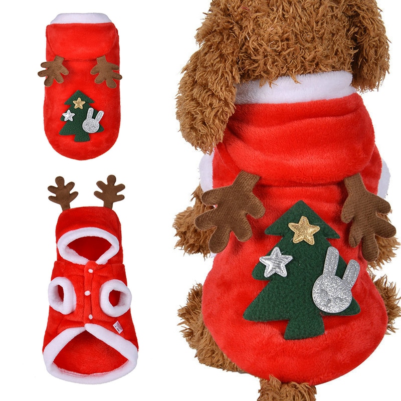 Ropa para perro pequeña, disfraz de Papá Noel para perros, ropa para cachorro, Chihuahua, Yorkshire, ropa para gato mascota, chaqueta, abrigo, disfraces de mascotas