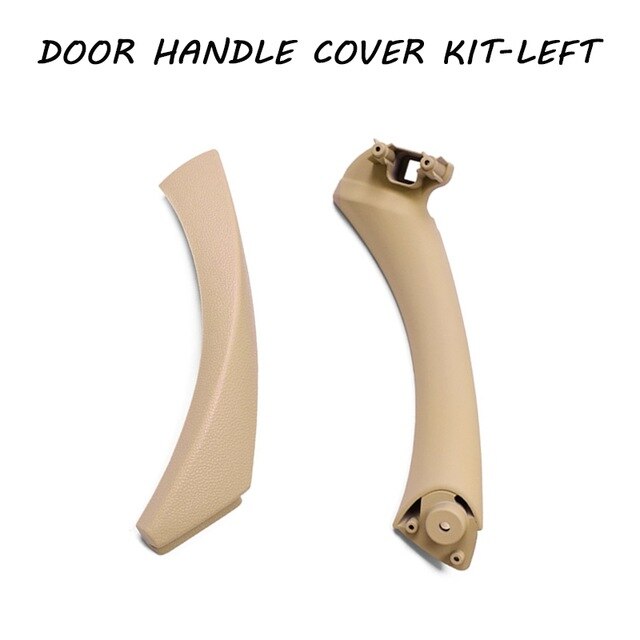 Right + left Car Interior Handle Inner Door Armrest Panel Pull Trim Cover For BMW 3 series E90 E91 328 325 330 318 335: Left Beige Set