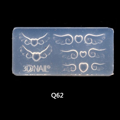8 stk/parti blomst fiskeblade nail art form 3d silikone negle udskæring stempling nail art skabelon gør det selv holdbar manicure indretning: Q62