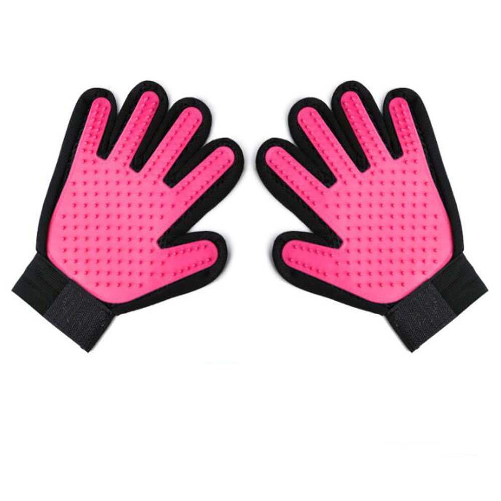 Pet Dog Cat Grooming Brush Glove Pet Hair Deshedding Comb Brush Kitten Puppy Massage Washing Brush Glove for Animal Cat Dog: 1pcs Right / Pink