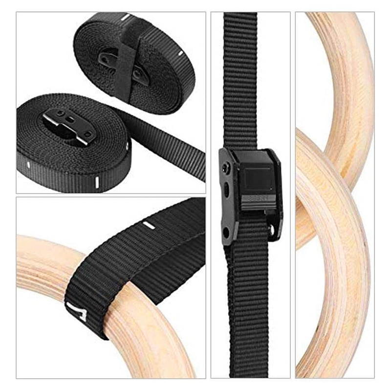 1 stk birk fitness ringe gymnastik trænings ring træ 28mm øvelse fitness gymnastik ringe gym øvelse