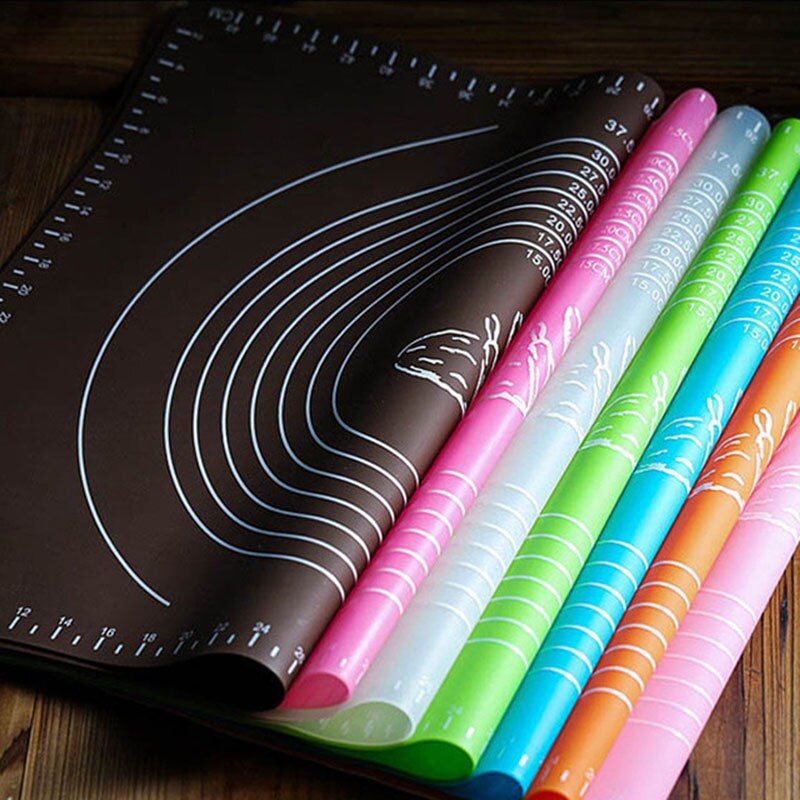 nie-Stick mata silikonowa walcowanie ciasto stolnica z podziałką walcowanie ciasto ciasto robić pizzy naczynie robić pieczenia ciast wklej mąka obrus na stół narzędzia kuchenne