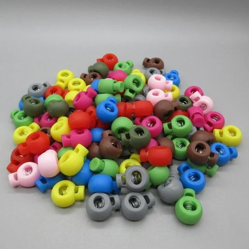 12 stuks Shock Cord Rope Stopper Lock End Toggle Buckle en metalen veer