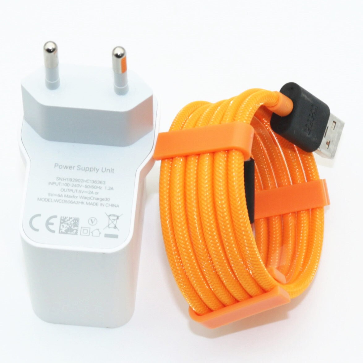 Original oneplus 7 t pro carregador 30w adaptador de alimentação um mais 7 pro ue/eua warp carga 5 v/6a 30 carregador 6a usb tipo c cabo: EU orange Cable