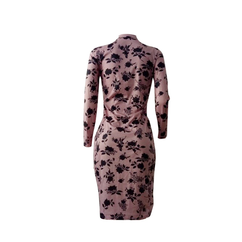 Forår kvinder mesh print lange toppe høj krave høj split casual skjorter lange ærmer dameskjorter roupas feminina