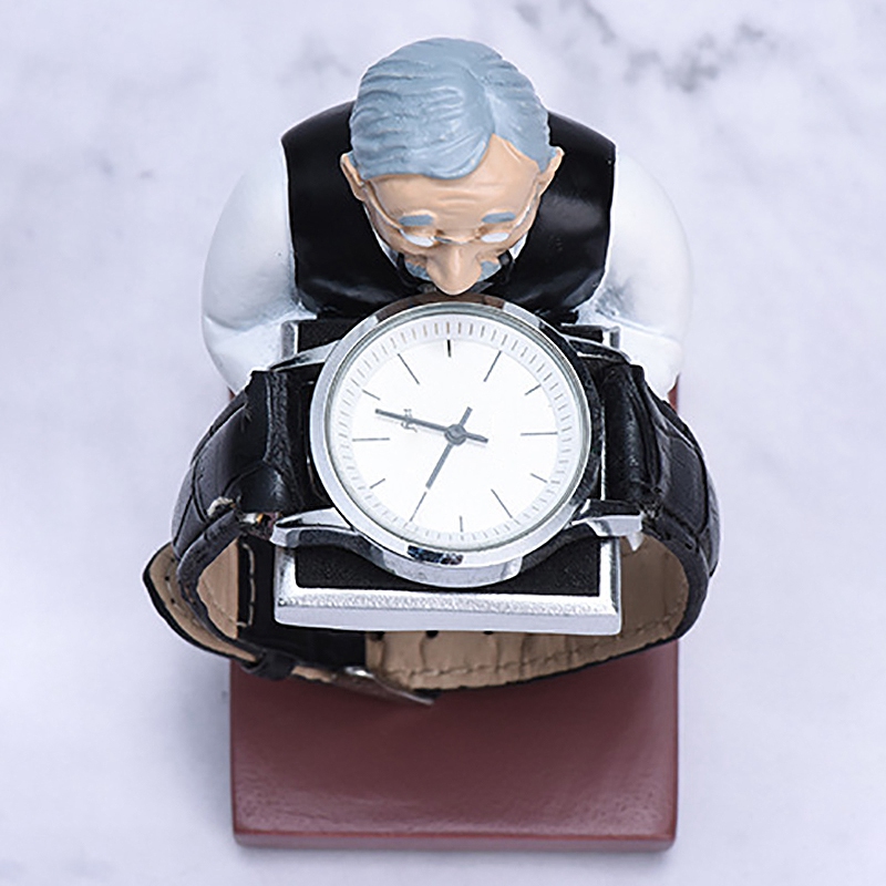 Harpiks klokkestativ individualitet gammel husholderske klokke oppbevaringsbokser koffert klokke montre smykker arrangør svart