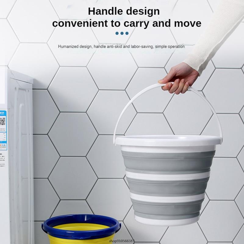 10L Folding Water Emmer Draagbare Opvouwbare Emmers Ruimtebesparend Outdoor Water Emmer Voor Tuin Camping Vissen Auto R1WA