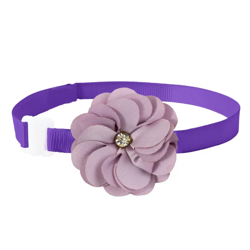 1/6 Uds. Collares para perros hechos a mano, pajaritas ajustables con flores para perros, corbatas de encaje para perros, pajaritas para mascotas, accesorios de aseo para perros: Rojo