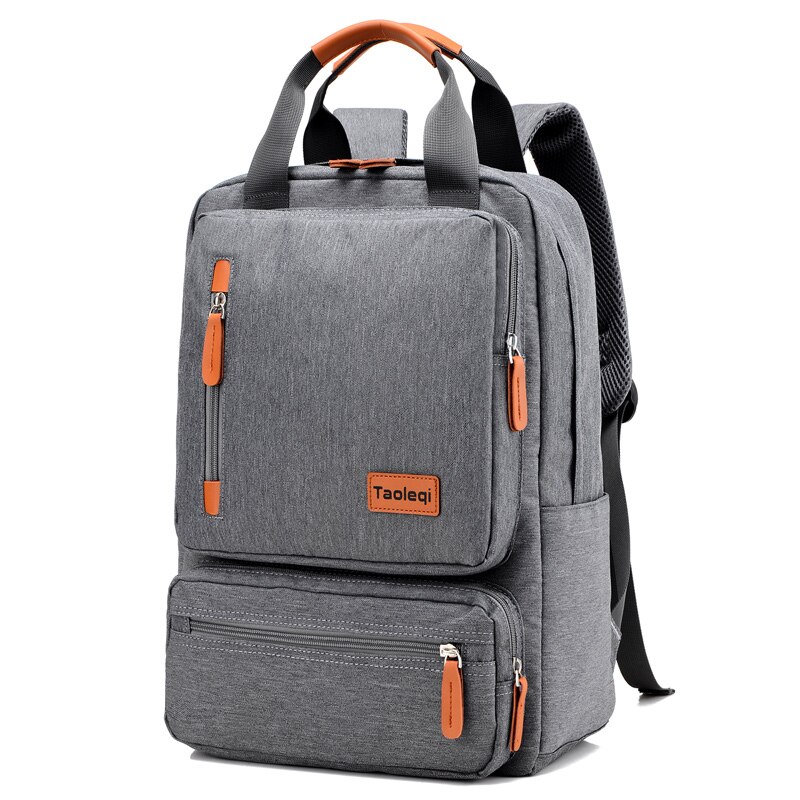 Casual Männer Schule Rucksack Licht 15 zoll Laptop Tasche Wasserdichte Oxford Tuch A4 Buch Dame Anti-diebstahl Reise rucksack Grau: 031 light gray