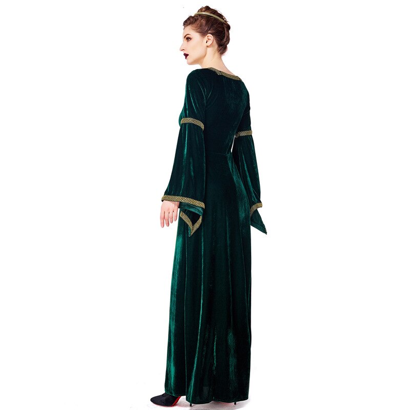 Umorden Fantasia Adult Women Renaissance Medieval Dress Gown Gothic Princess Queen Halloween Purim Party Costumes Plus Size