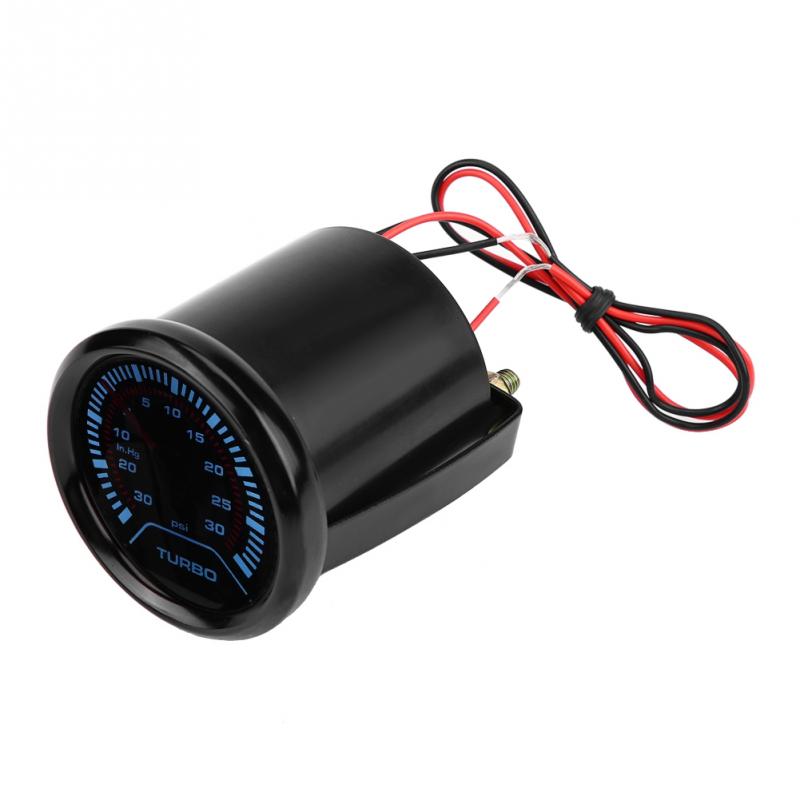 Universal 52mm Car Smoke Dial Face Turbo Boost Turbocharged Pressure Gauge Bar Turbo Boost Gauge Boost Controller