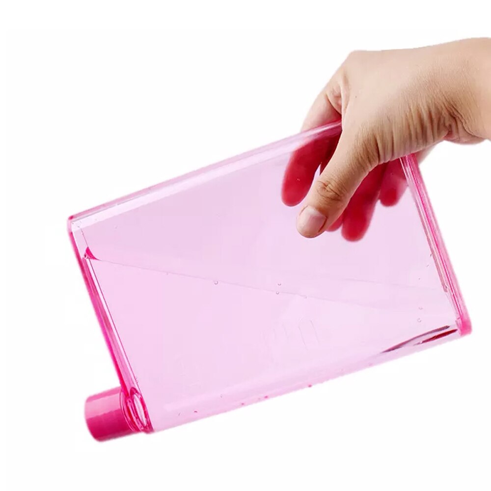 420Ml A5 Papier Cup Botlte Platte Water Fles Bpa Gratis Clear Boek Papier Pad Water Fles Platte Dranken Ketel notebook Fles