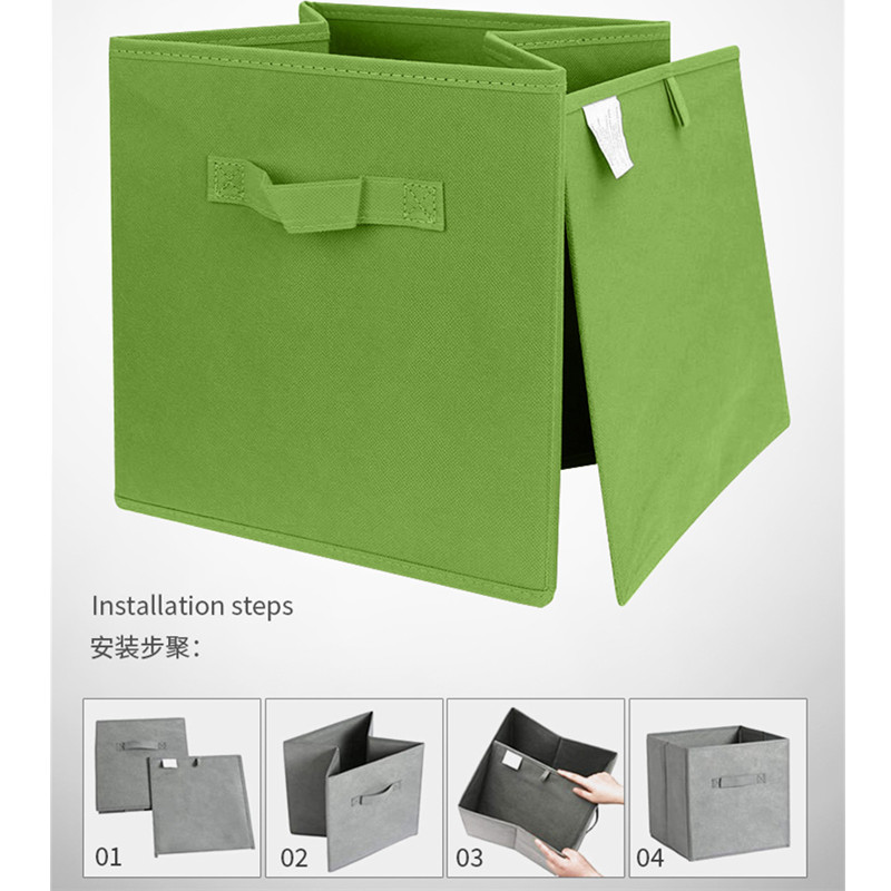 Organisateur de tiroir d'armoire de poubelle de rangement de tissu non tissé, boîte de rangement de vêtements et de sous-vêtements, fournitures pour la maison, stockage de jouets d'enfants
