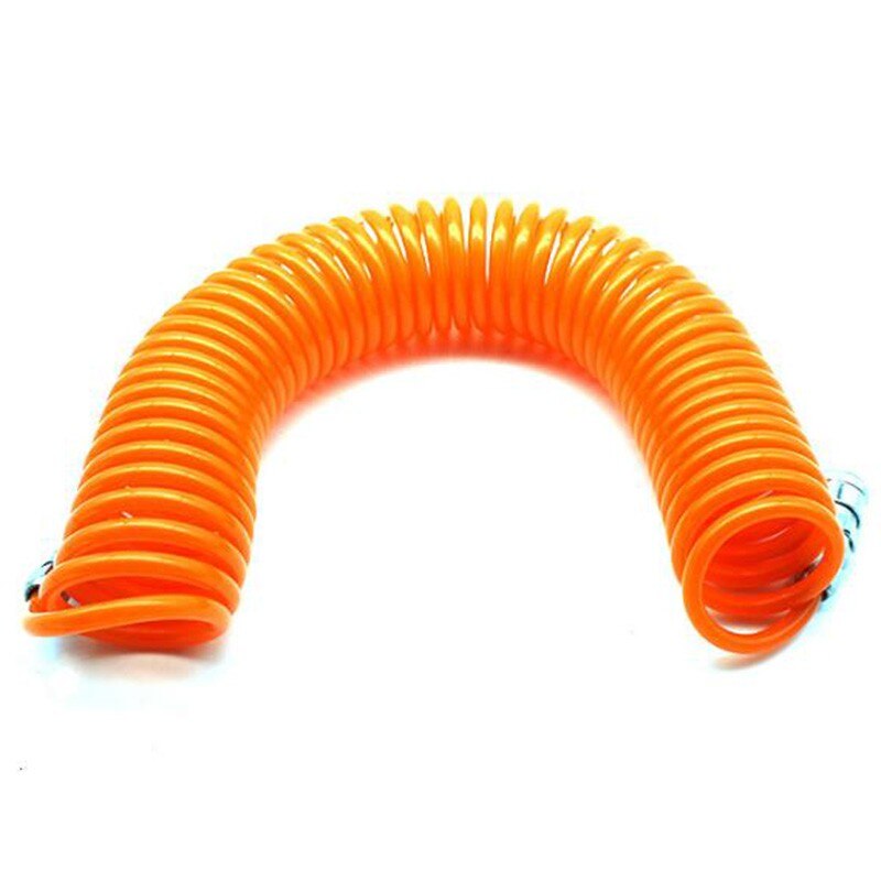 25ft 1/4" Recoil Air Hose Re Coil Spring Ends Pneumatic Compressor Tools 200 Psi