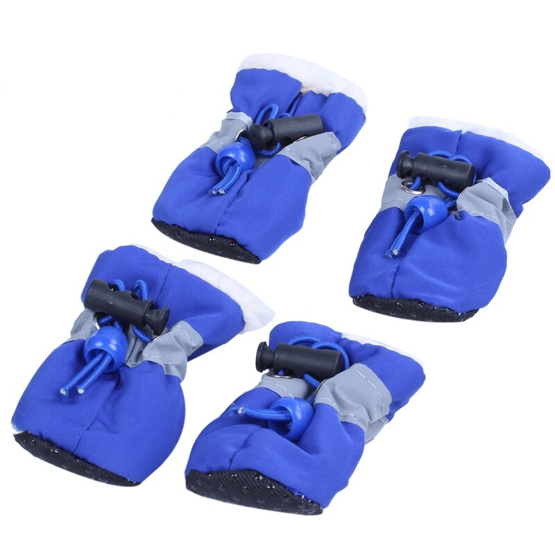 Winter Warm Hond Schoenen Voor Honden Anti-Slip Hond Schoenen Booties Draagbare Schoenen Voor Kleine Hond Grote Sport Blauw 2