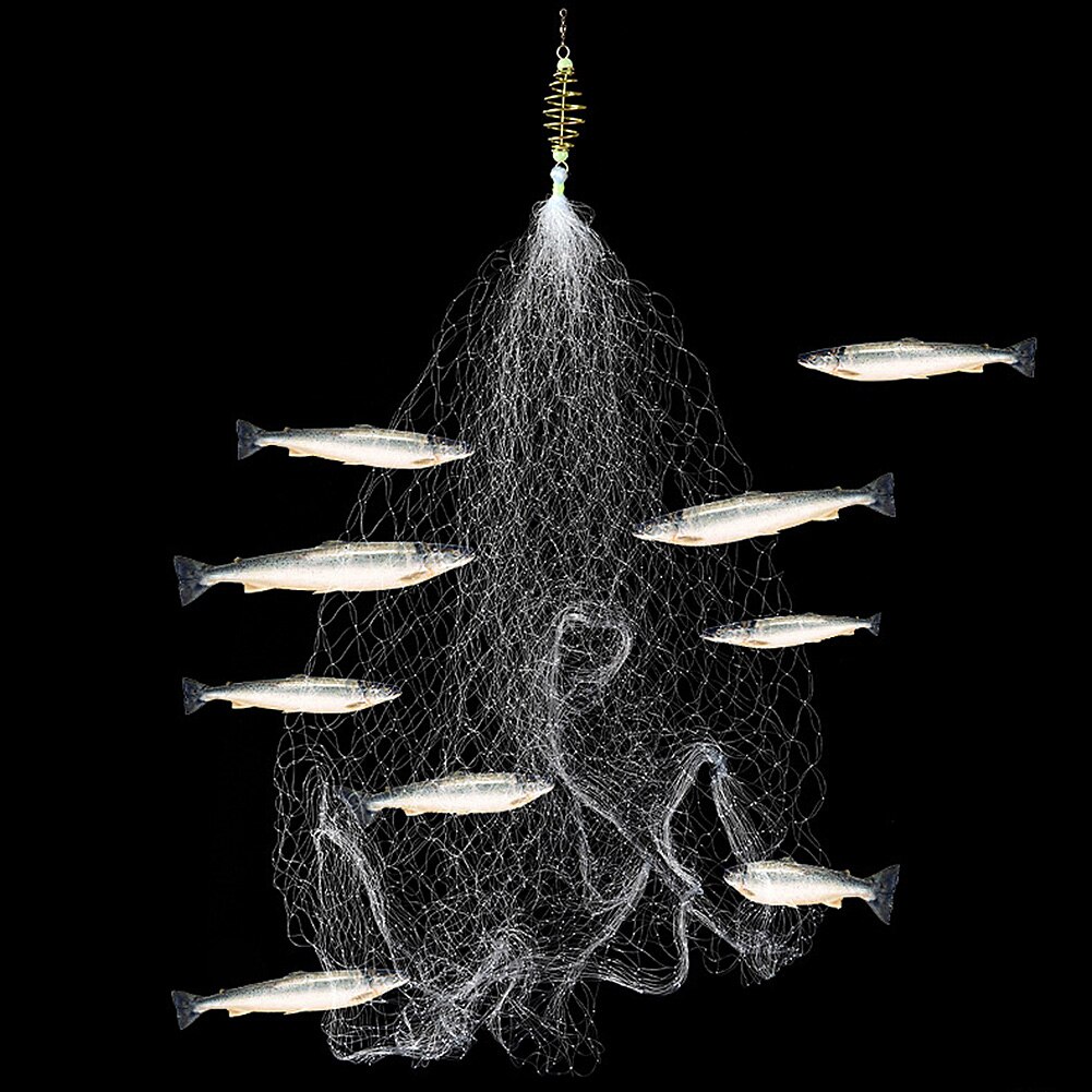 Copper Spring Fishing Mesh Hook with Luminous Beads Multipurpose Fishing Cage Nets Network Tackle Equipment