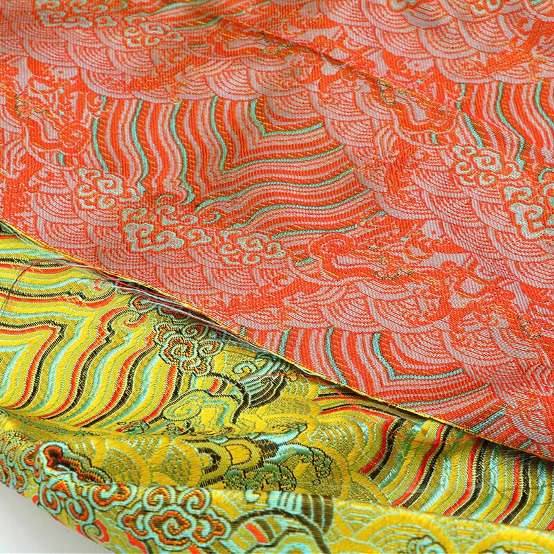 Blossom stijl Brokaat satijn Stof Damast Jacquard Kleding Kostuum Bekleding Inrichting Gordijn Kleding Materiaal DOOR meter