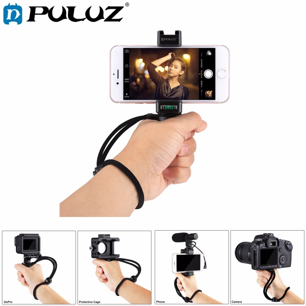 Puluz F-Mount Abs Handheld Camera Stabilisator, Statief Adapter &amp; Cold Shoe Mount Mobiele Statief Accessoires Smartphone Stabilisator