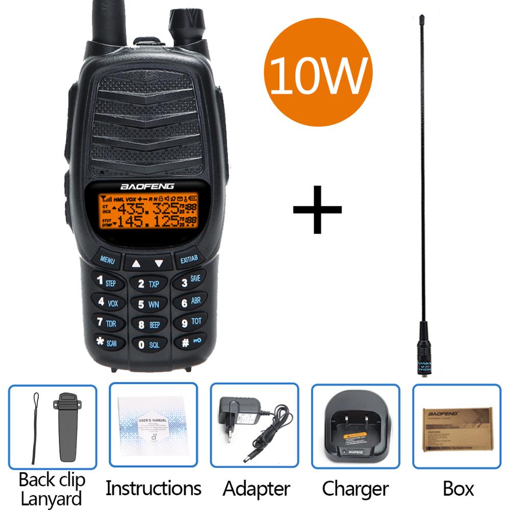 Baofeng – walkie-talkie Portable 10W UV-X10 mAh 2-PTT double bande VHF UHF chargeur USB 30km Ham CB Radio 2 voies émetteur-récepteur 8800