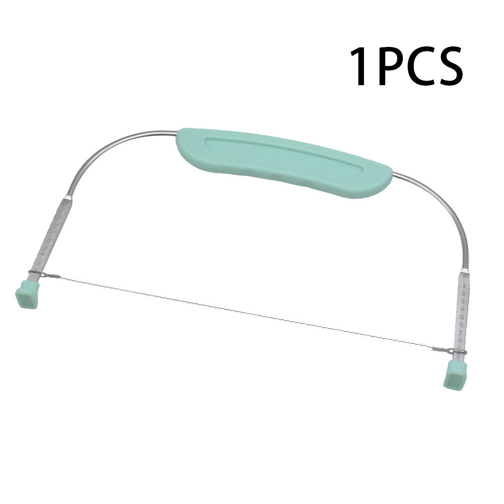 Adjustable Stainless Steel Cake Slicer Kitchen Accessories Single Line Cake Layerer Bakeware Bread Slicer Pastry Cutting Tools: light green