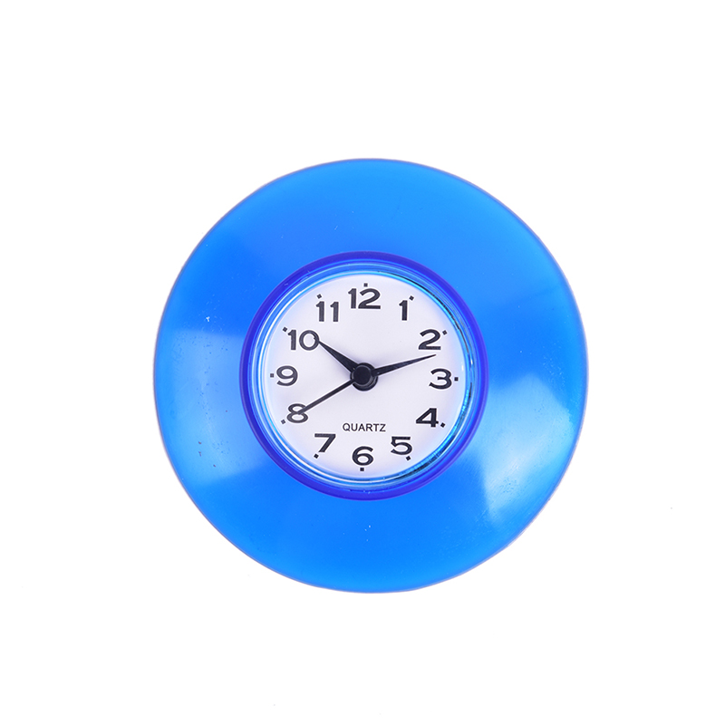 neue stil Badezimmer Küche Wasserdichte Saugnapf Uhr Dusche Verkaufsstand Leistungsstarke Eingehalten hause Saugnapf uhr: Blau