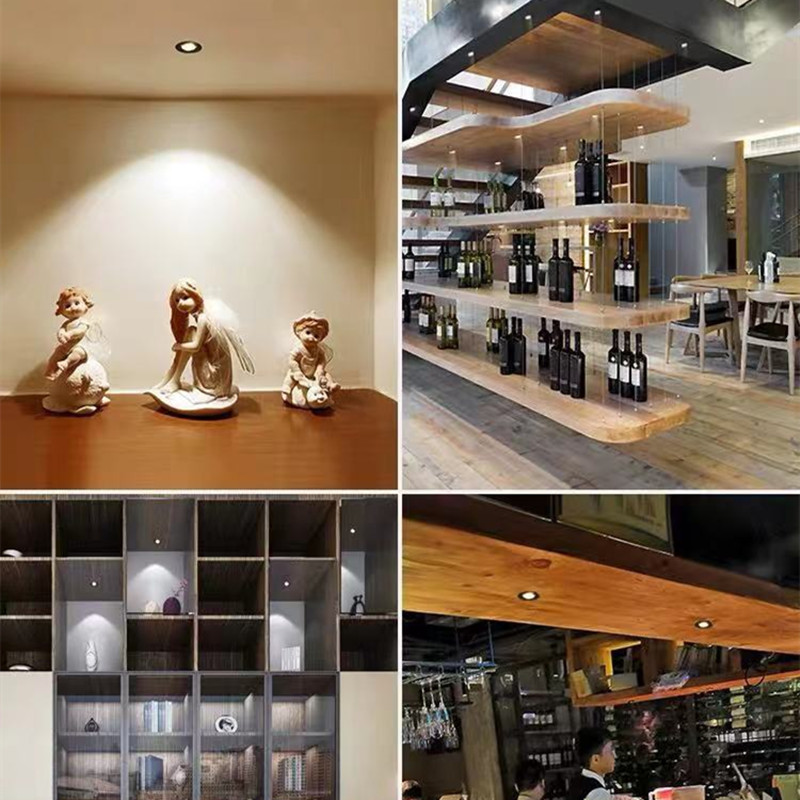 LED USB cabinet lamp 3w 5V RGB with controller spotlight downlight jewelry show ceiling light lamp 2PIN 1 recessed usb lights