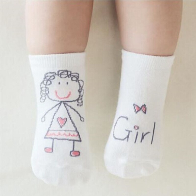 Leuke Lente Herfst Baby Sokken Pasgeboren Katoenen Baby Jongens Meisjes Leuke Peuter Asymmetrie Anti-Slip Sokken Voor Baby 'S Baby sokken