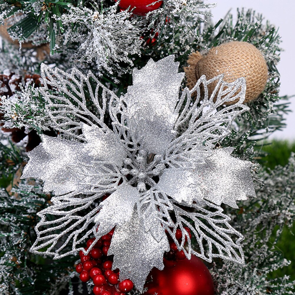 glitter jul hule blomstertre hengende ornament festival jul vindu dekor