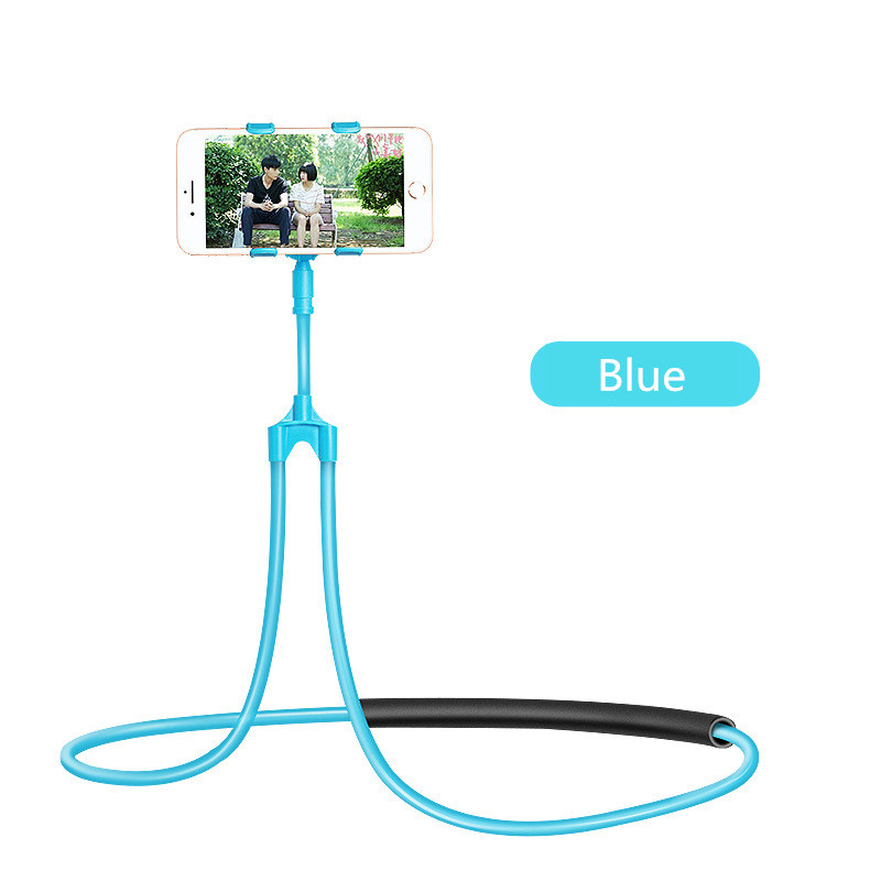 Universal 360 Grad Flexible Handys Halter Stehen Faul Hals Hängen Handy Halter Für IPhone 11 Xiaomi Mi10 Huawei P30: Himmel-Blau