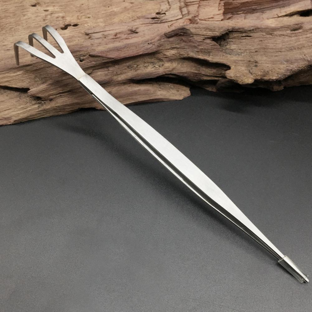 Gardening Soil Rake Great 3-Prong Loosen Soil Rake Bonsai Tree Tweezers Stainless Steel Soil Loosen Rake