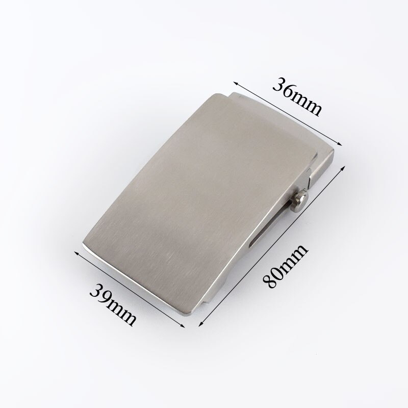 Meetee 1pc 36mm/39mm Stainless Steel Roller Toothless Men Belt Buckle Automatic Buckles Head DIY Casual Belts Accessory: Brushed-36mm