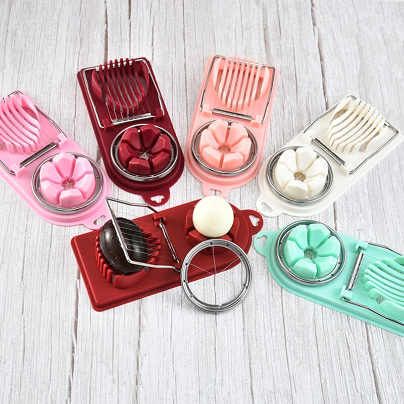 Multifunctional Egg Cutter Stainless Steel Egg Slicer Divider Cutter Fruit Vegetable Luncheon Meat Cutter Tools Kitchen Gadgets