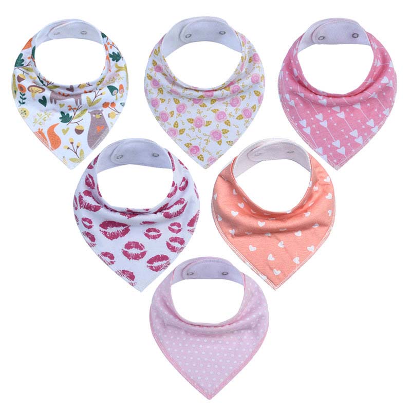 6 pièces/ensemble bavoirs bébé Bandana 100% coton essuie-mains Babadores Para Bebe infantile garçons et filles salive serviette: 9