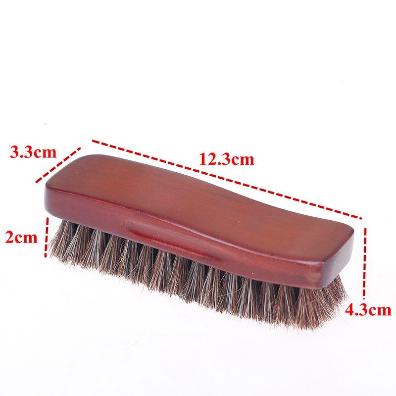 YEHFHSU 4-Piece Horse Hair Shoe Brush Set – Leather Boot Brush & Polish Applicator