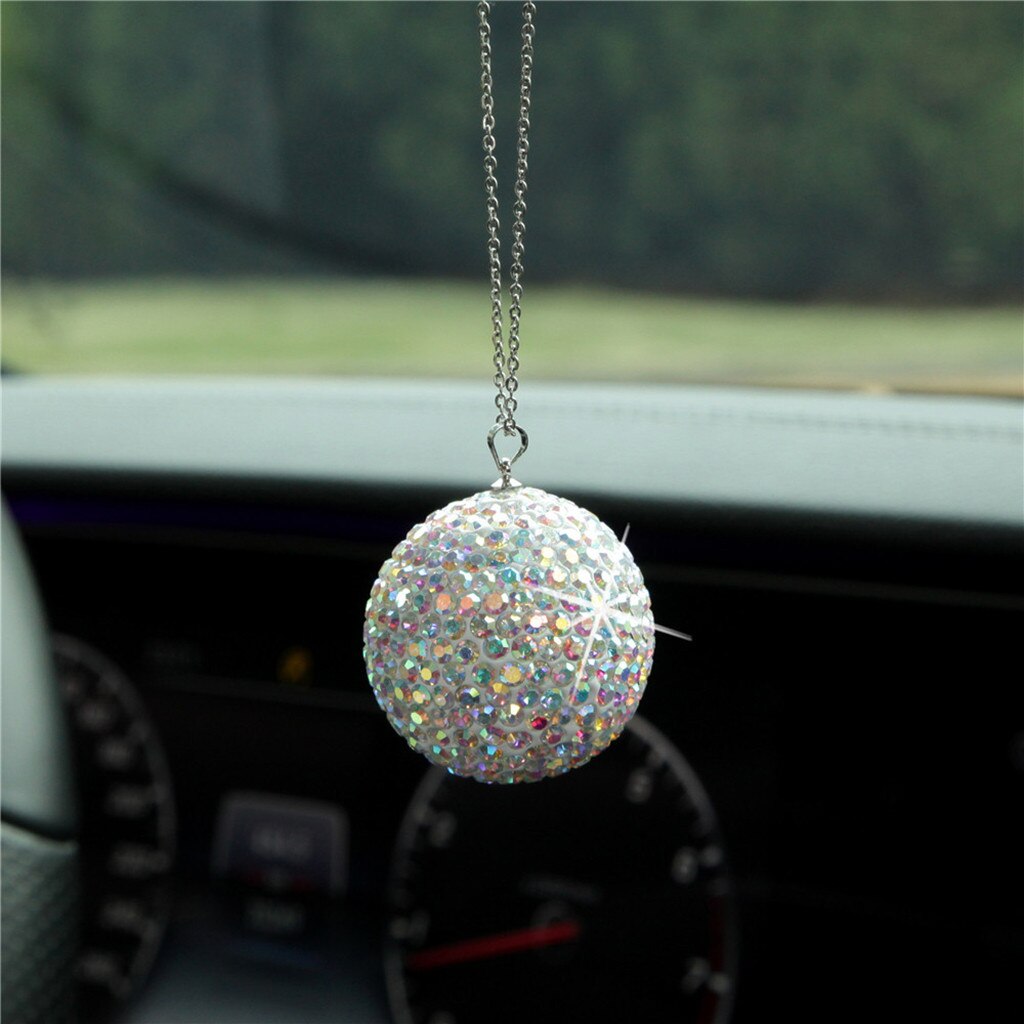 Auto Accessoires Auto Achteruitkijkspiegel Hanger Auto Charm Bling Crystal Bal Ornament Opknoping Auto Accessoires