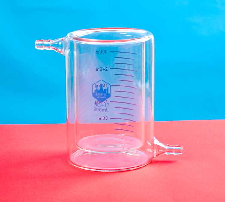 Vaso de precipitado de doble capa 50ml-5L reactor fotocatalítico de vaso de vidrio revestido