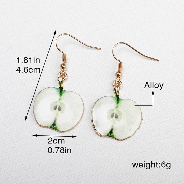 Coréia nova fruta bonito senhora brincos morango abacaxi tomate kiwi laranja pepino dragão maçã abacaxi menina fruta brincos: 5