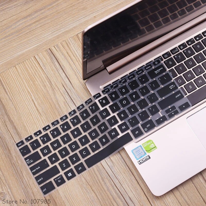 Funda protectora para teclado de portátil Asus Zenbook 14, UX433, UX433F, Ux433Fn, UX433FLC, ux433tac, Ux433Fa, 14 pulgadas: Black