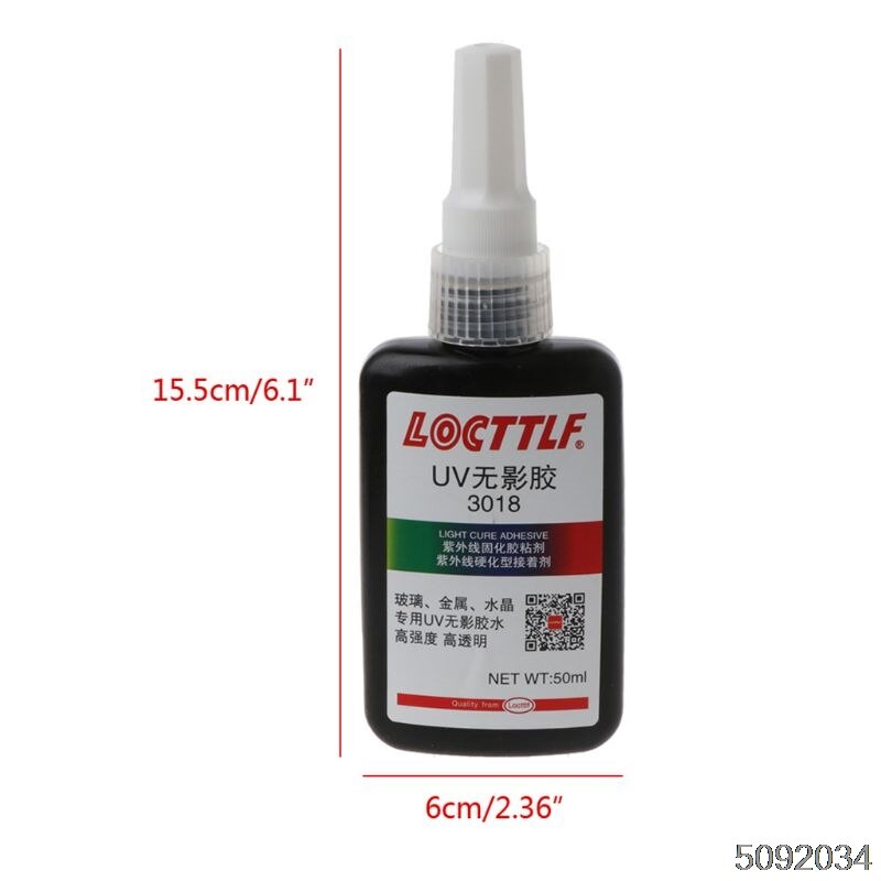 Colle UV UV UV transparente 50ml | Adhésif à la colle en cristal pour verre