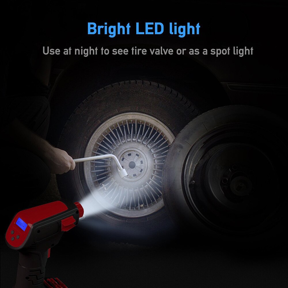 Pro Air Compressor Draadloze Draagbare Compressor Elektrische Inflator Portable Hand Held Pomp Met Digitale Lcd