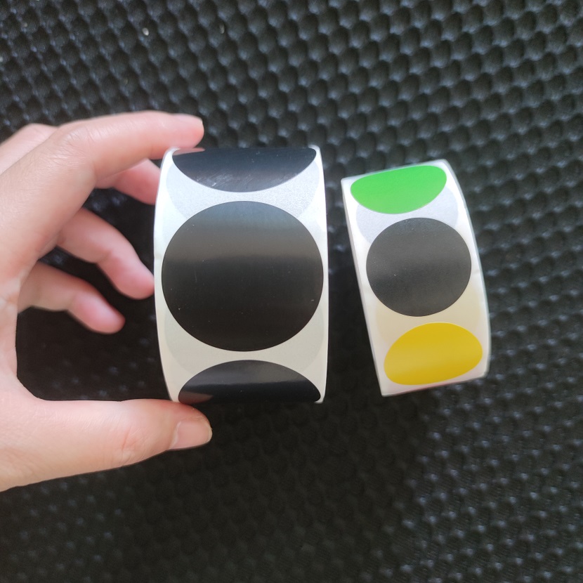 100–500 Stück schwarz-weiße runde Aufkleber, Punkt-Etiketten in reiner Farbe, 25 mm/38 mm/50 mm, DIY handgefertigte Schulbriefpapier-Aufkleber